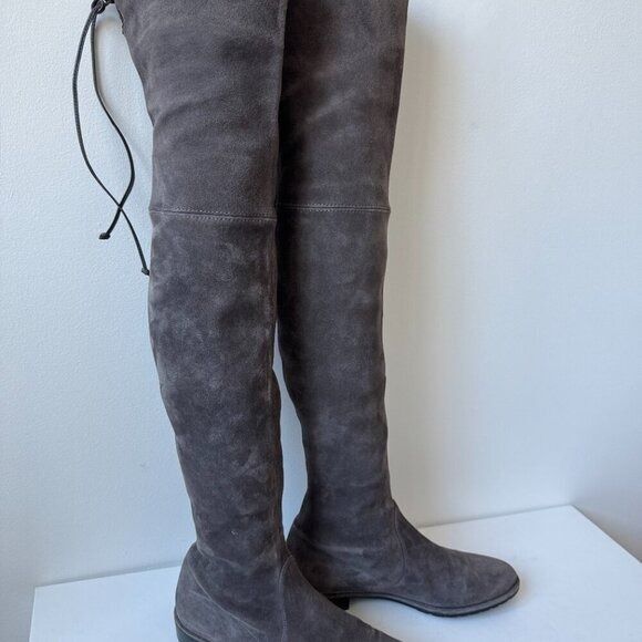 Stuart Weitzman Lowland Suede Over the Knee Boots, Size 7.5 - Picture 5 of 8